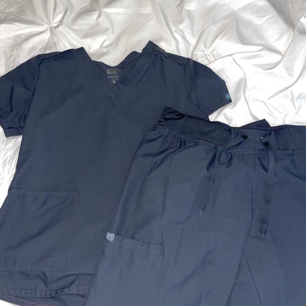 Gray MedCouture Scrub Set